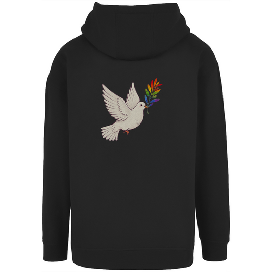 Oversize Hoodie mit Kordel "Friedenstaube Pride Edition"