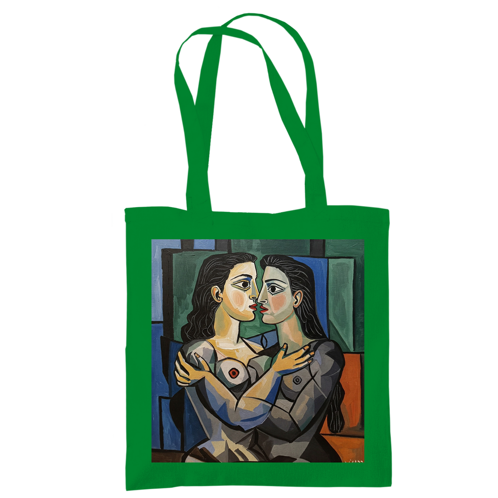 Jutebeutel mit Kuss Print im Stil von Pablo Picasso