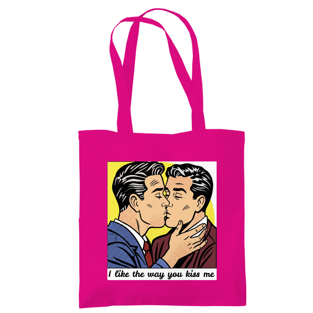 Pride Jutebeutel mit Kuss Print im Stil von Roy Lichtenstein