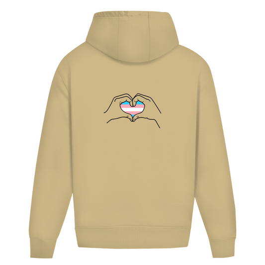 Oversize Hoodie ohne Kordel mit "Ein Herz für..." Print