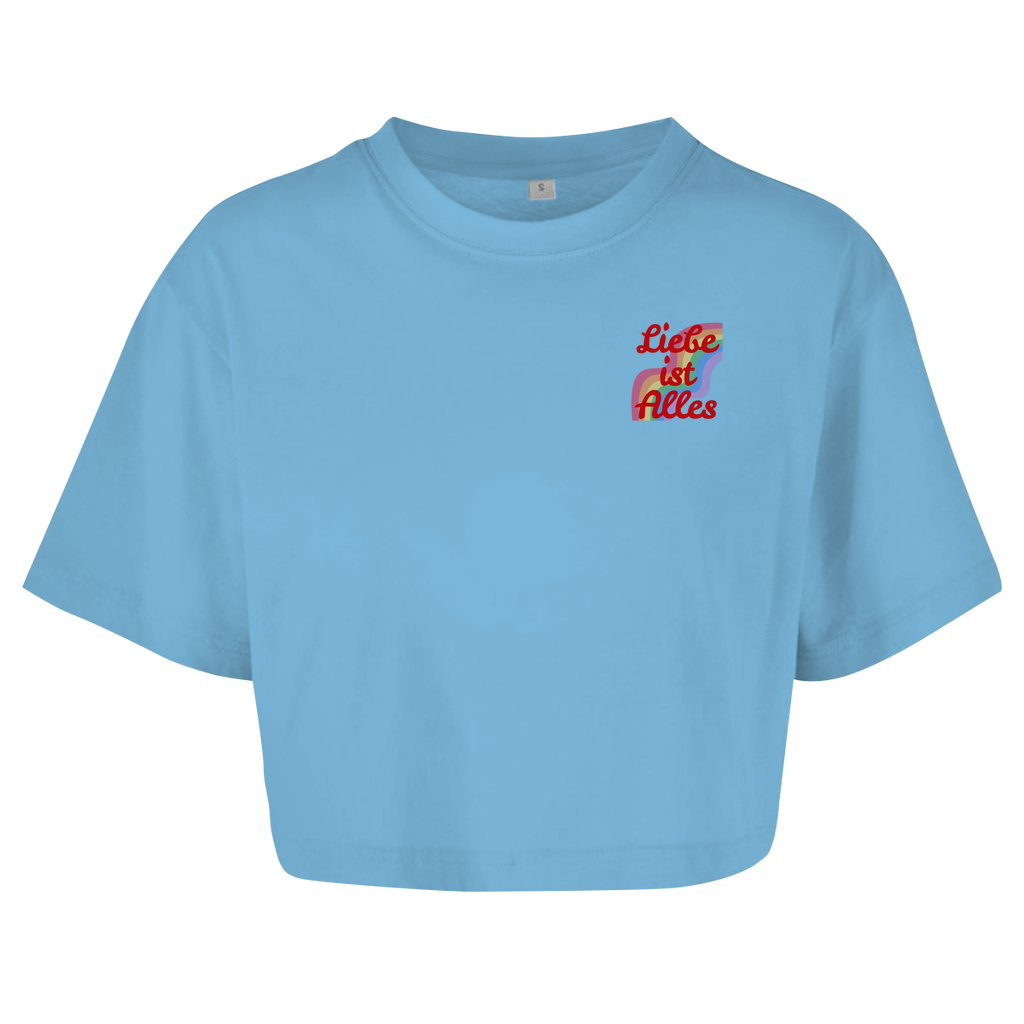Oversize Crop Top "Liebe ist Alles"