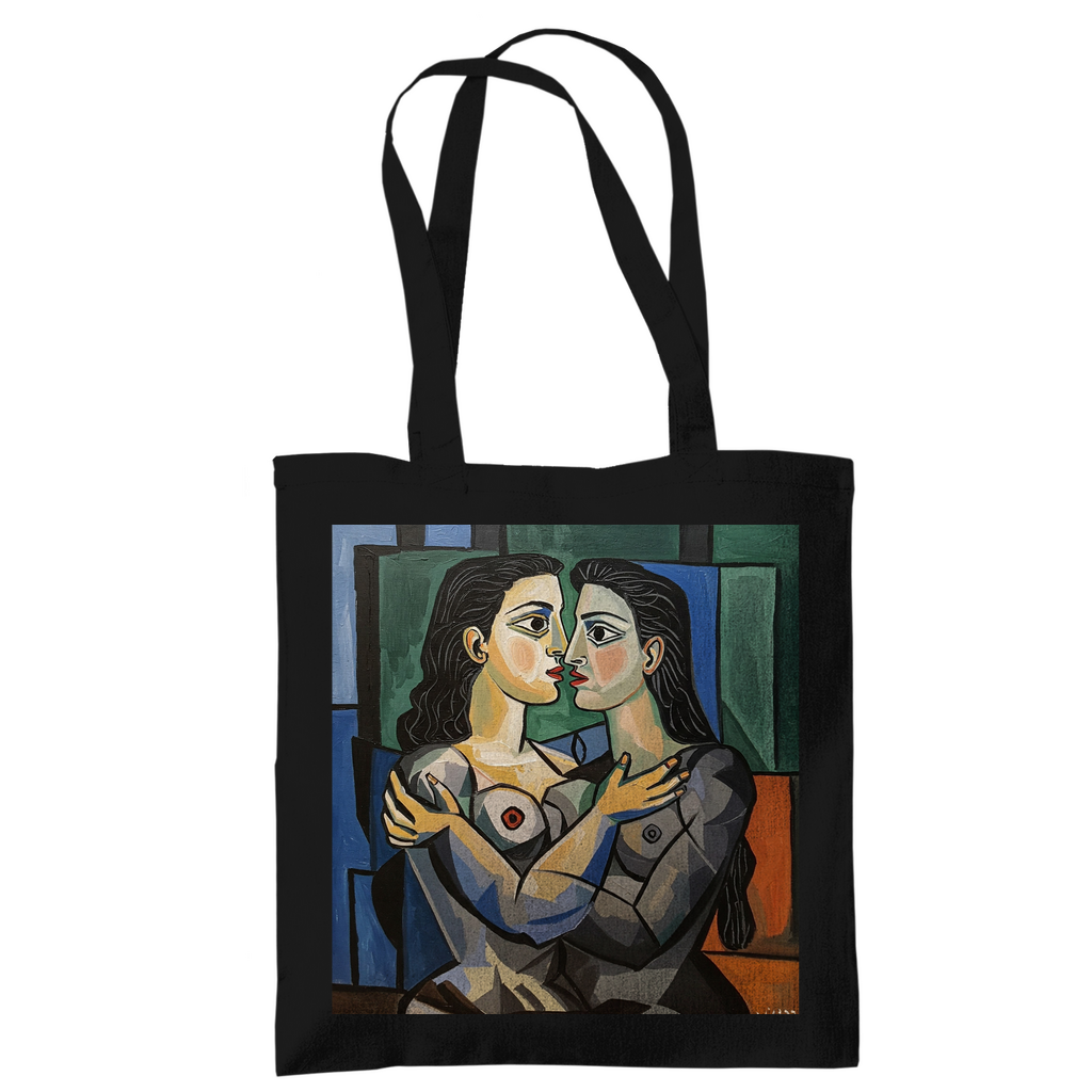 Jutebeutel mit Kuss Print im Stil von Pablo Picasso