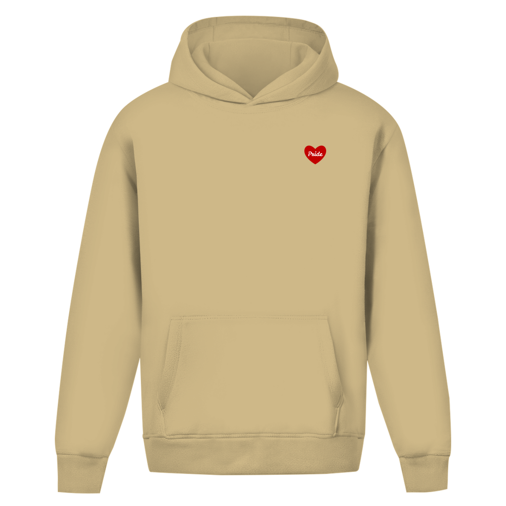 Oversize Hoodie ohne Kordel mit "Pride Herz"