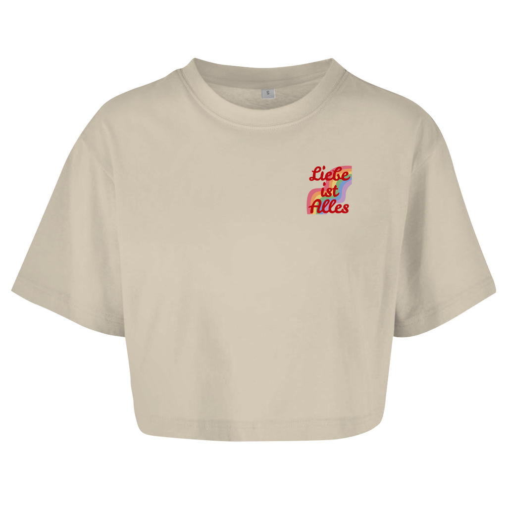 Oversize Crop Top "Liebe ist Alles"