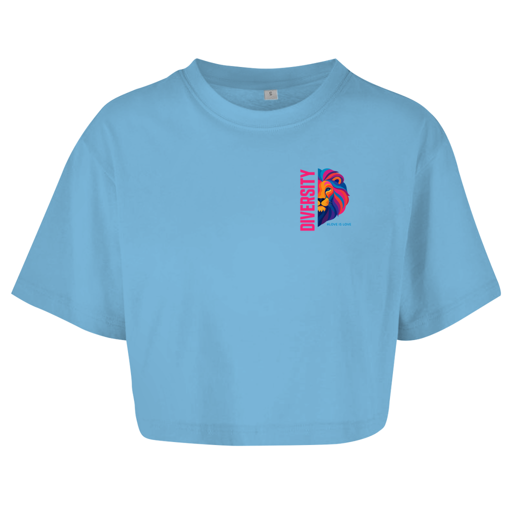 Oversize Crop Top "Diversity Lion"
