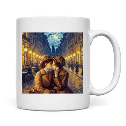 Tasse mit Kuss Print im Stil von Van Gogh