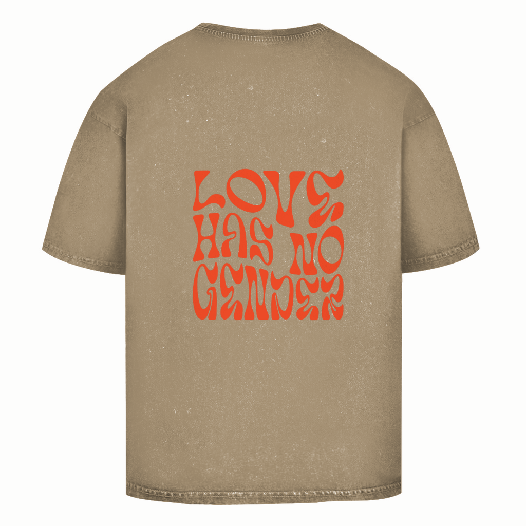 Washed Oversize T-Shirt "Love has no Gender"