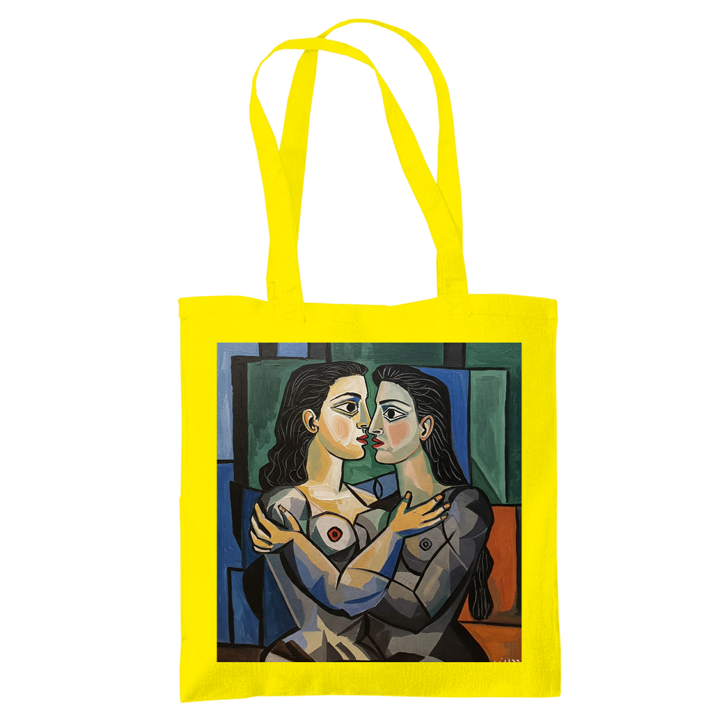 Jutebeutel mit Kuss Print im Stil von Pablo Picasso
