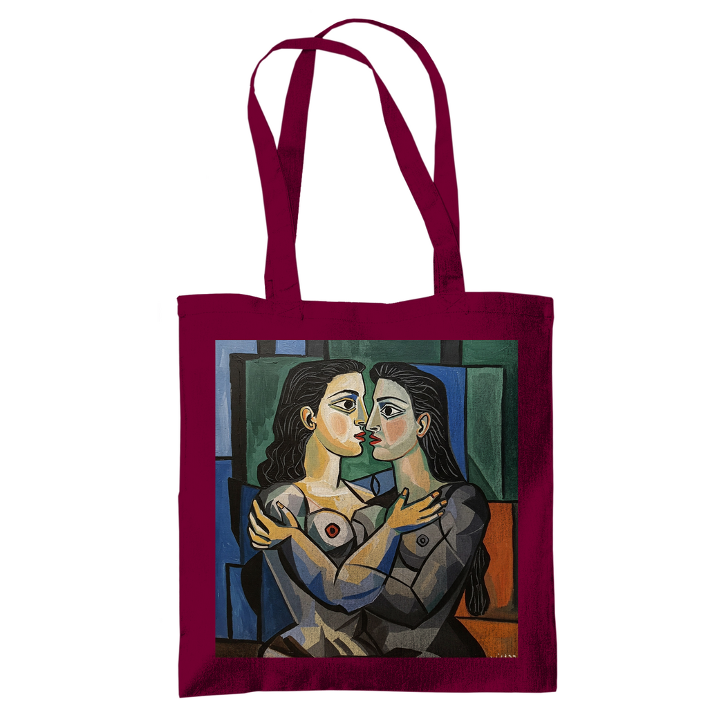 Jutebeutel mit Kuss Print im Stil von Pablo Picasso