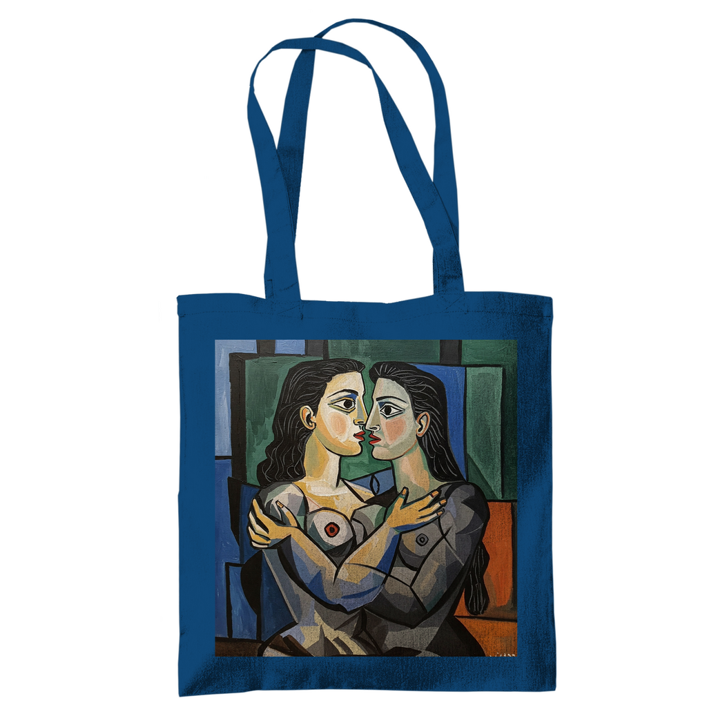 Jutebeutel mit Kuss Print im Stil von Pablo Picasso
