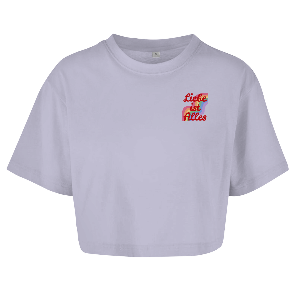 Oversize Crop Top "Liebe ist Alles"