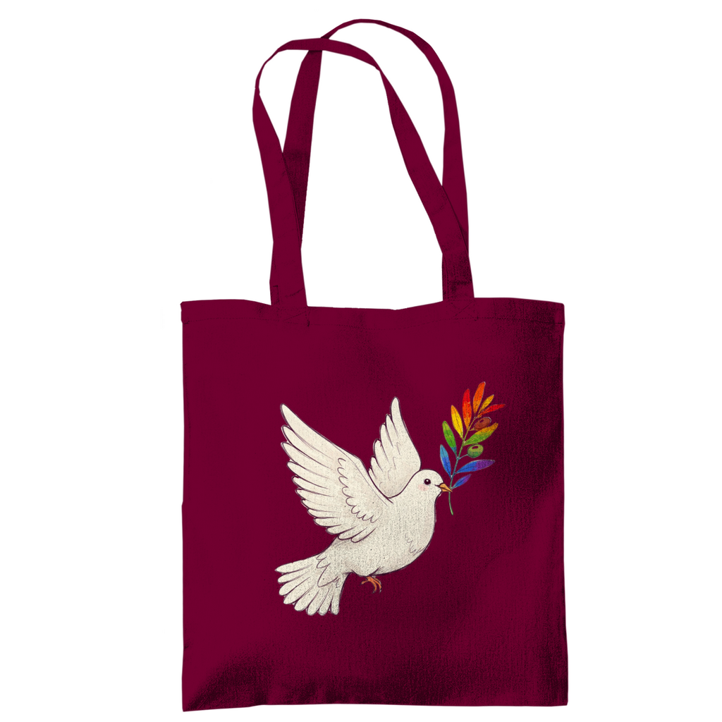 Jutebeutel "Friedenstaube Pride Edition"