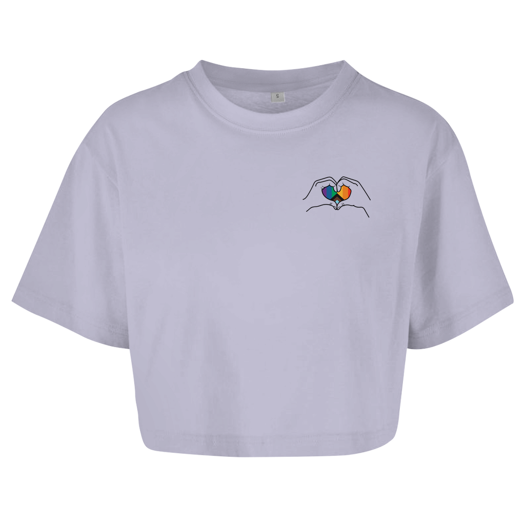 Oversize Crop Top "Ein Herz für..."
