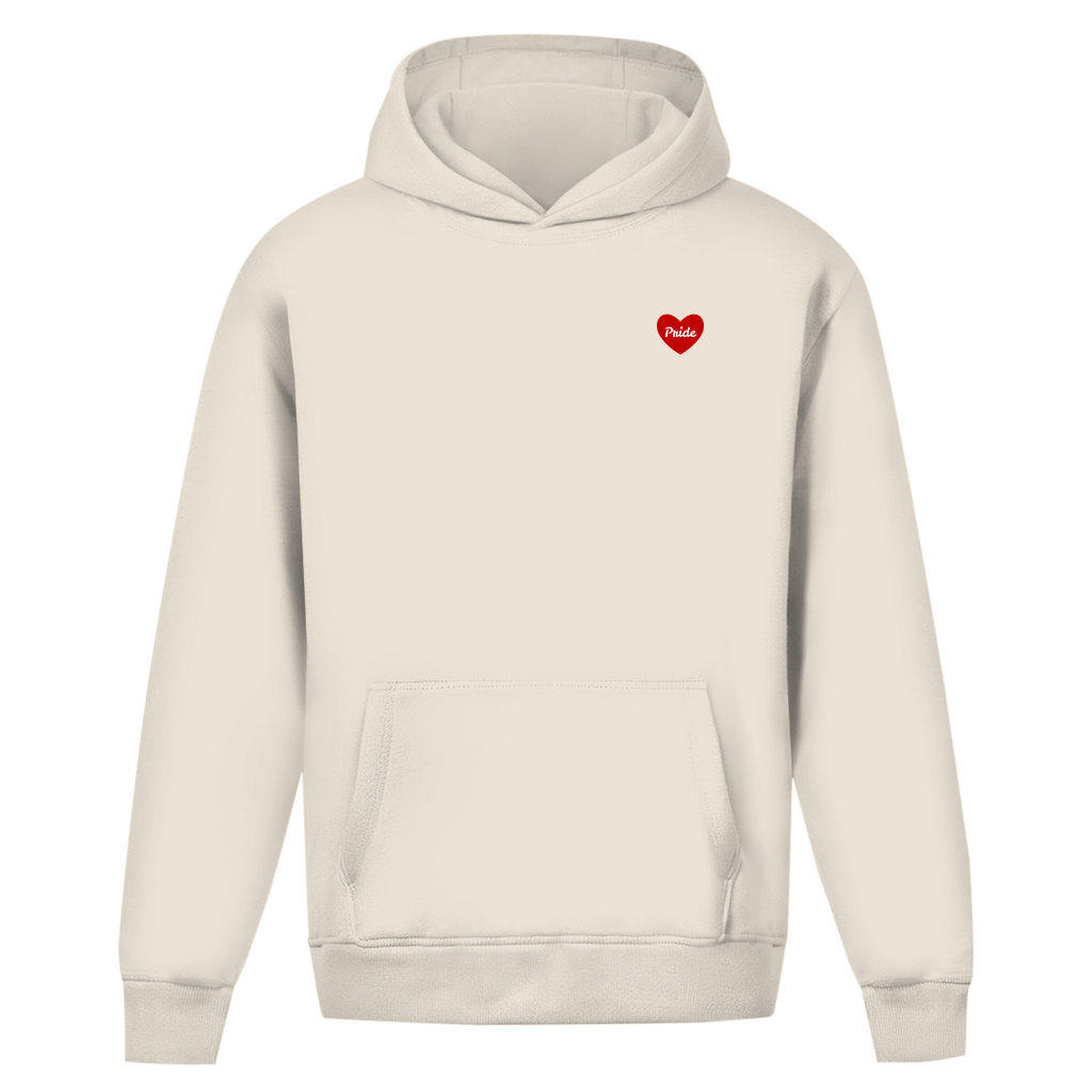 Oversize Hoodie ohne Kordel mit "Pride Herz"