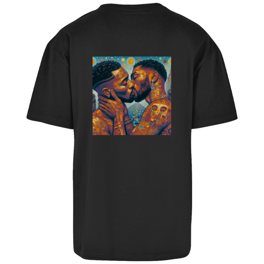 Oversize T-Shirt mit Kuss Print im Stil von Gustav Klimt