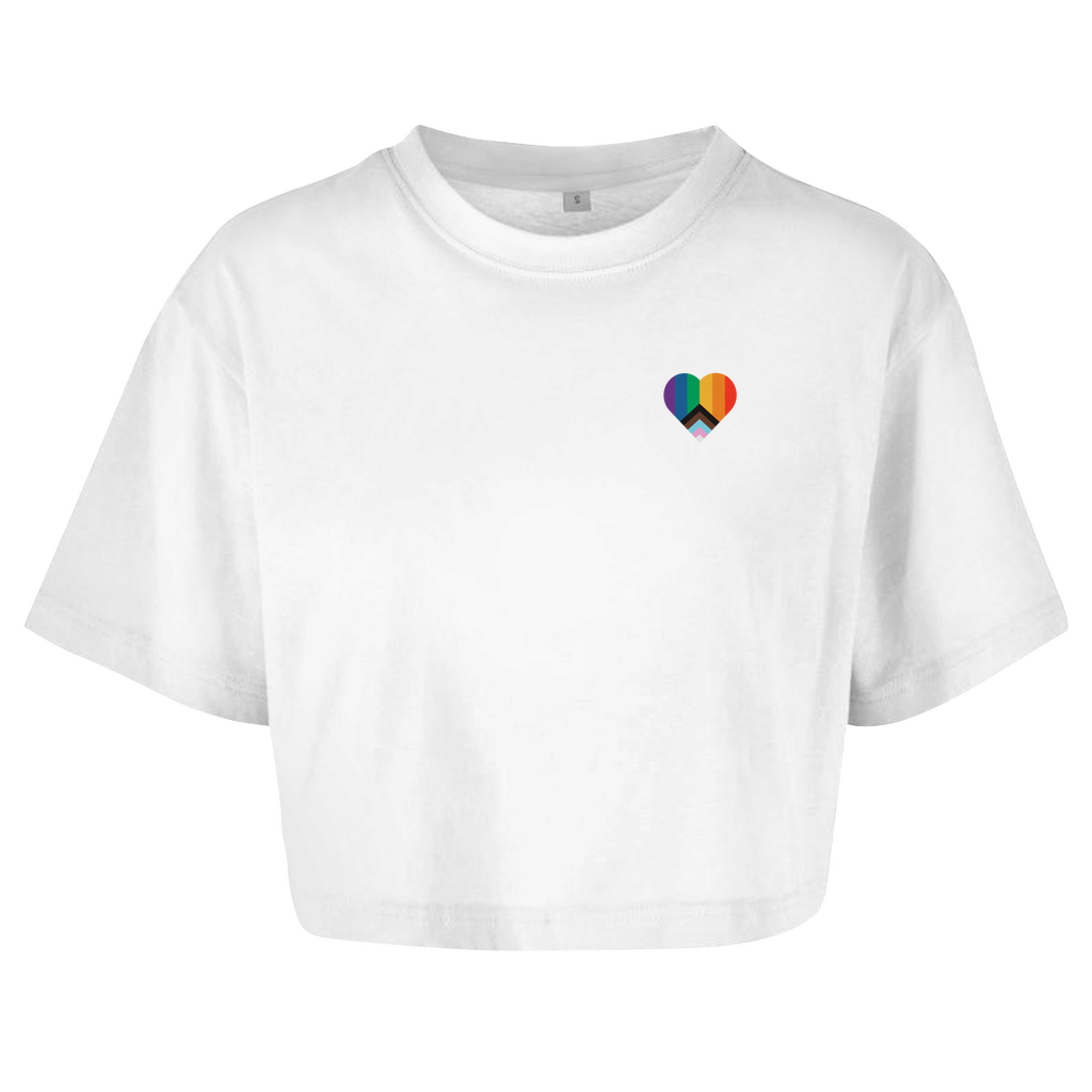 Oversize Crop Top "LGBTQAI+ Herz"