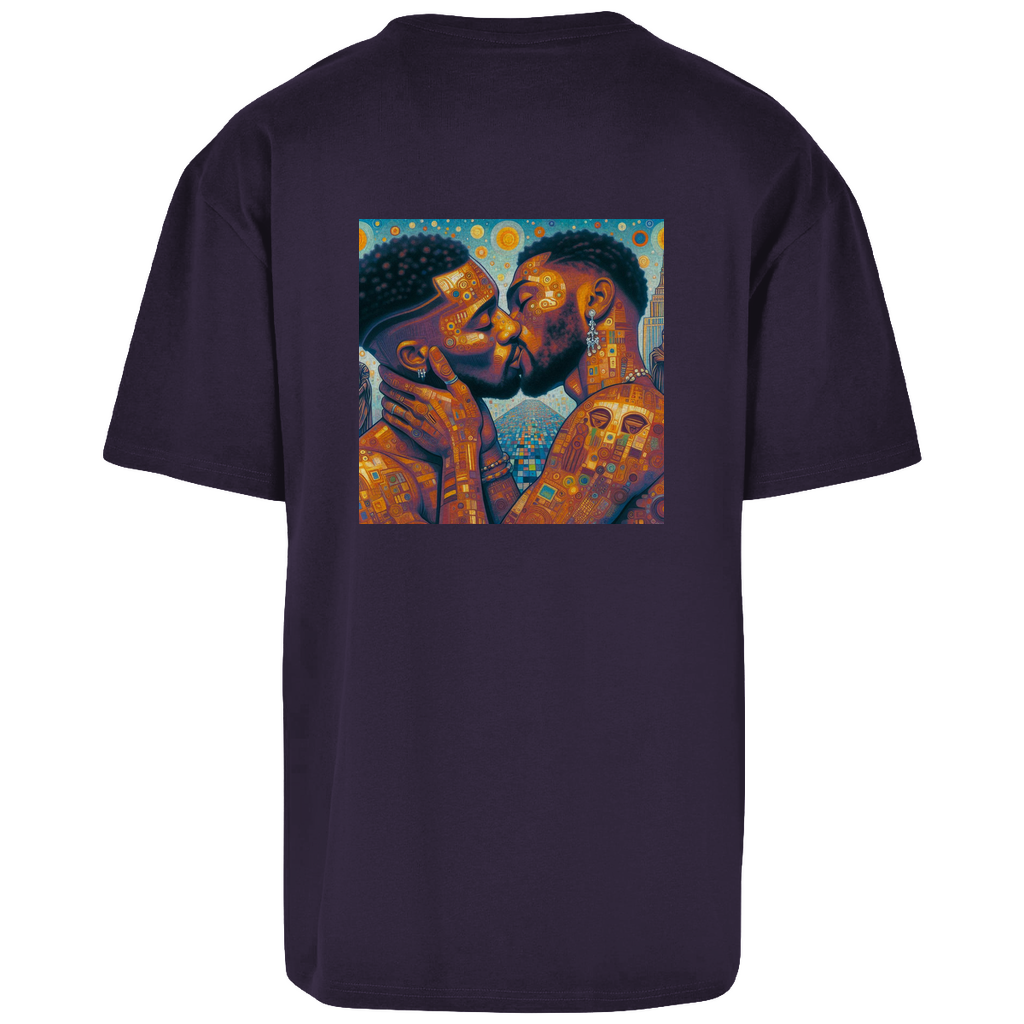 Oversize T-Shirt mit Kuss Print im Stil von Gustav Klimt