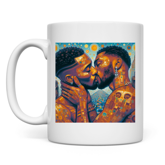 Tasse mit Kuss Print im Stil von Gustav Klimt