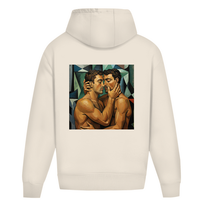 Oversize Hoodie ohne Kordel mit Kuss Print im Stil von Pablo Picasso