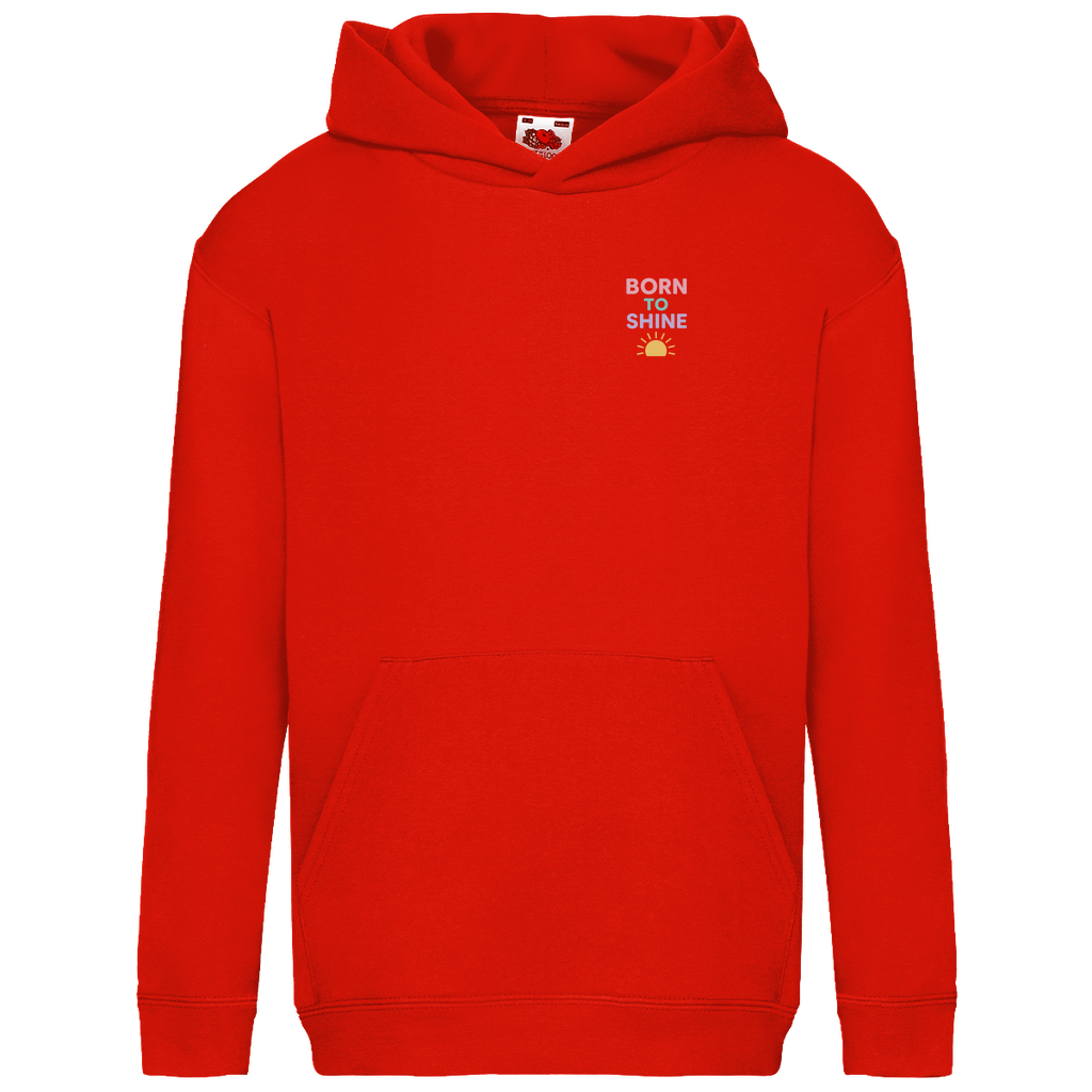 Kids Basic Kaputzenpullover Print "Born to Shine"