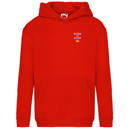 Kids Basic Kaputzenpullover Print "Born to Shine"