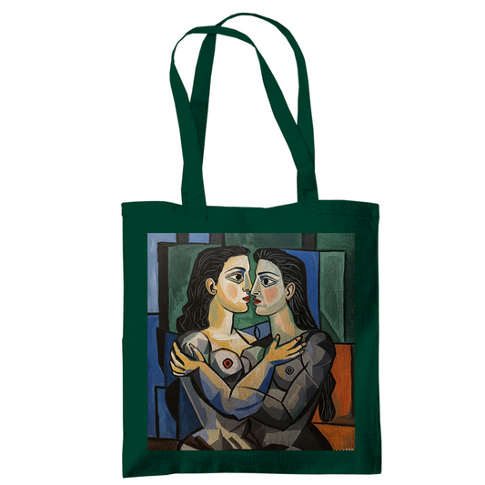 Jutebeutel mit Kuss Print im Stil von Pablo Picasso