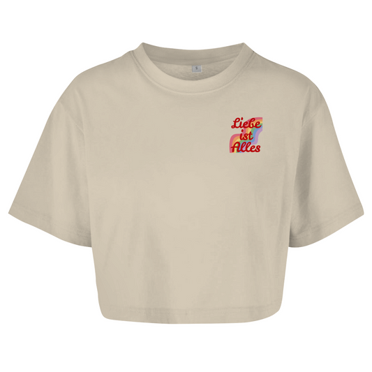 Oversize Crop Top "Liebe ist Alles"