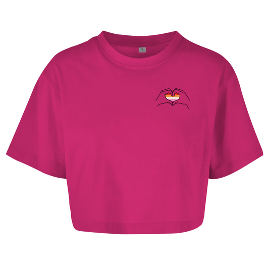 Oversize Crop Top "Ein Herz für..."
