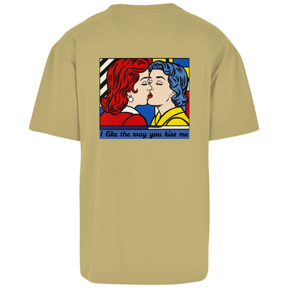 Oversize T-Shirt mit Kuss Print im Stil von Roy Lichtenstein