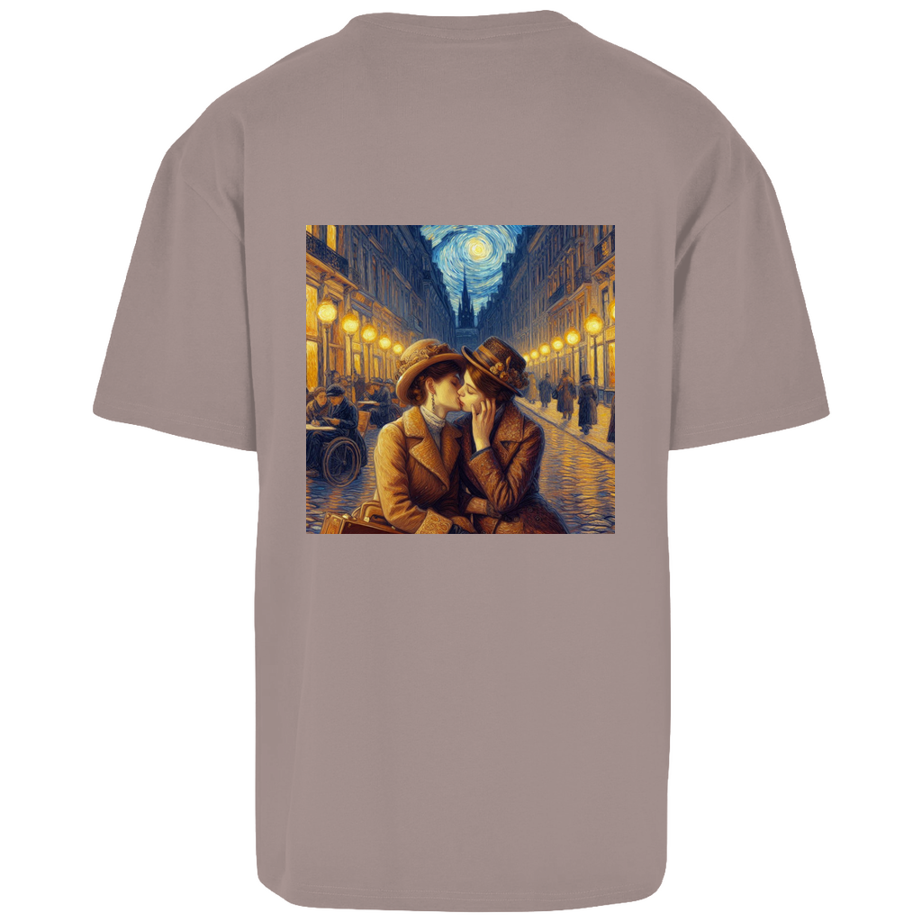 Oversize T-Shirt mit Kuss Print im Stil von Van Gogh