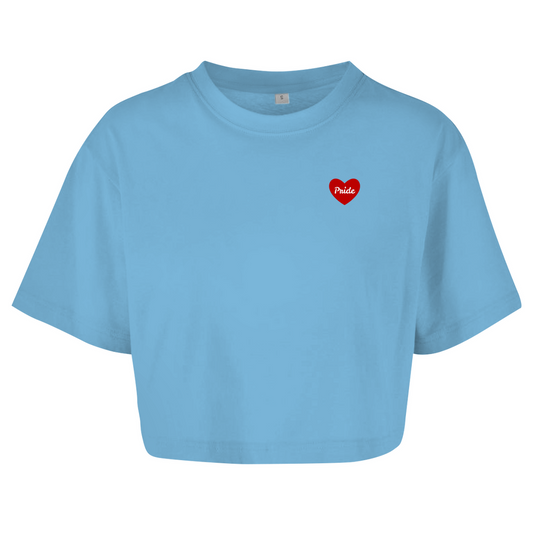 Oversize Crop Top "Pride Herz"