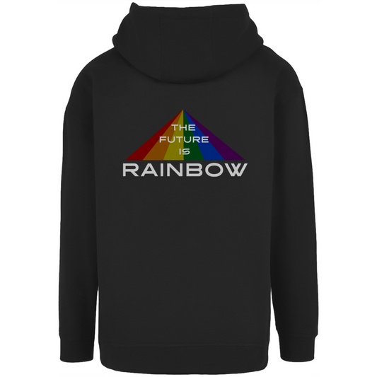 Oversize Hoodie mit Kordel  "The Future is Rainbow"