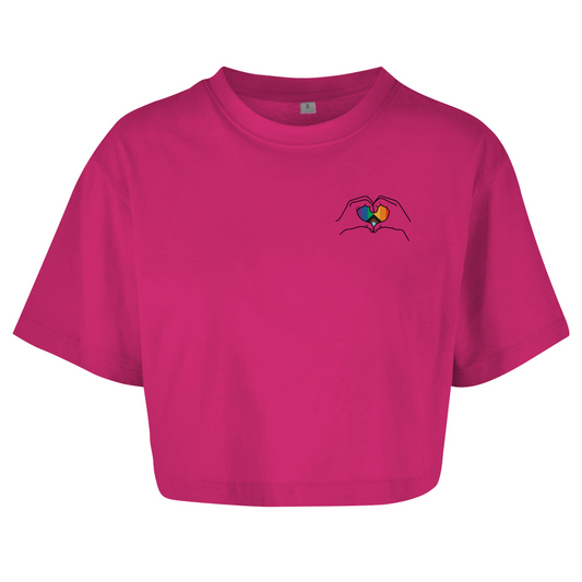 Oversize Crop Top "Ein Herz für..."