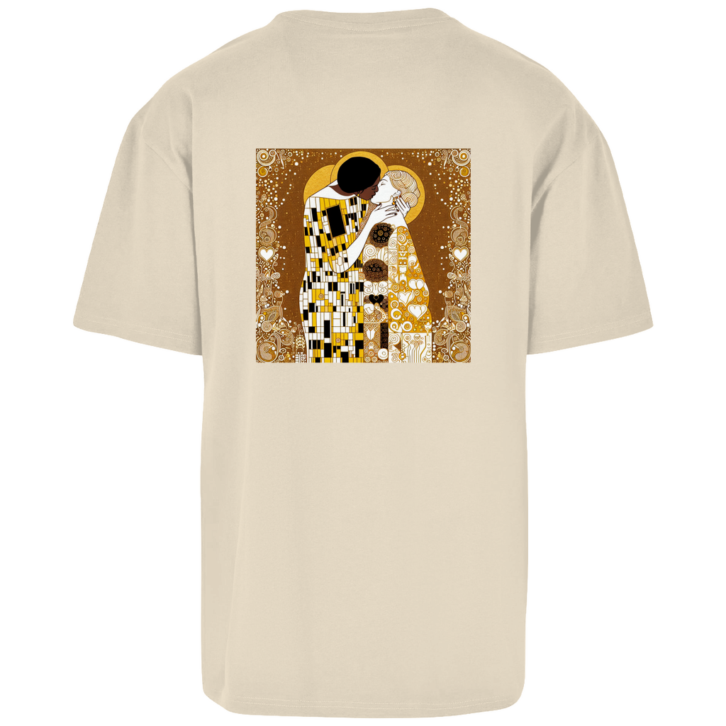 Oversize T-Shirt mit Kuss Print im Stil von Gustav Klimt