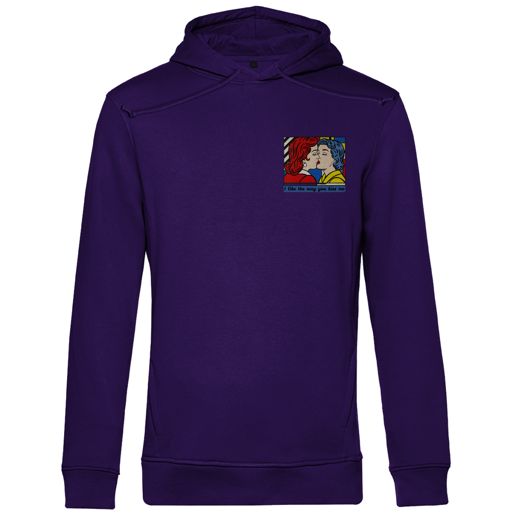 Hoodie mit Kordel und Kuss Print im Stil von Roy Lichtenstein