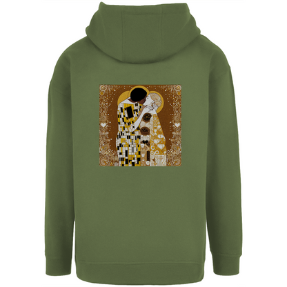 Hoodie mit Kordel und Kuss Print im Stil von Gustav Klimt