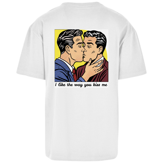 Oversize T-Shirt mit Kuss Print im Stil von Roy Lichtenstein