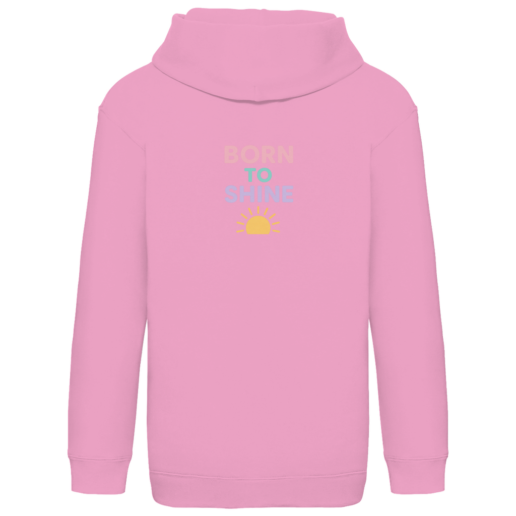Kids Basic Kaputzenpullover Print "Born to Shine"