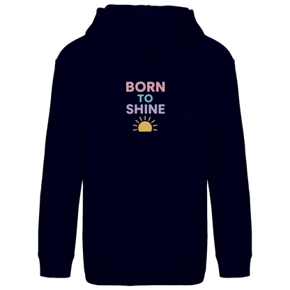 Kids Basic Kaputzenpullover Print "Born to Shine"