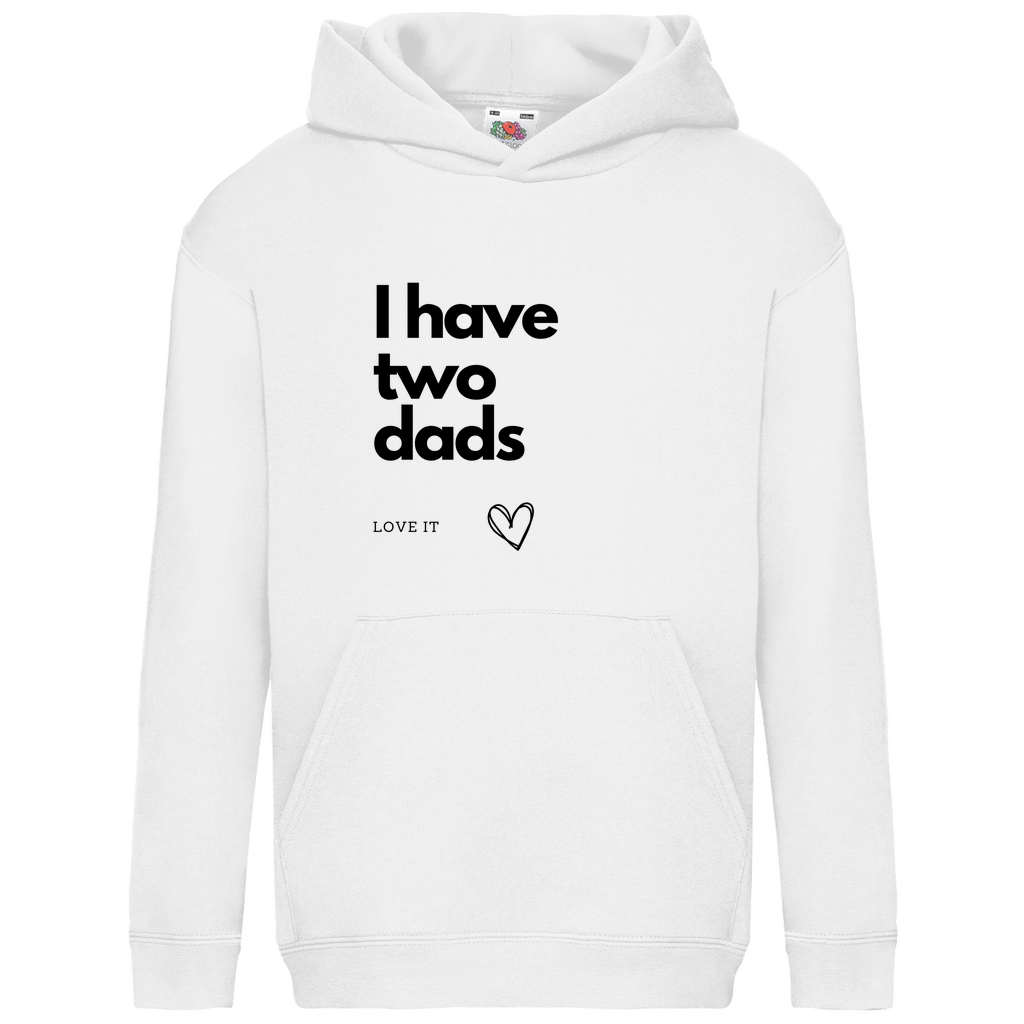 Kids Basic Kaputzenpullover Print "I have two dads"
