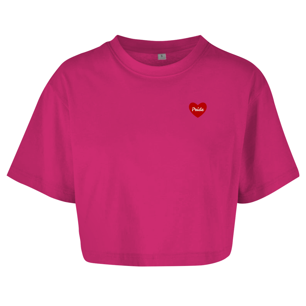 Oversize Crop Top "Pride Herz"