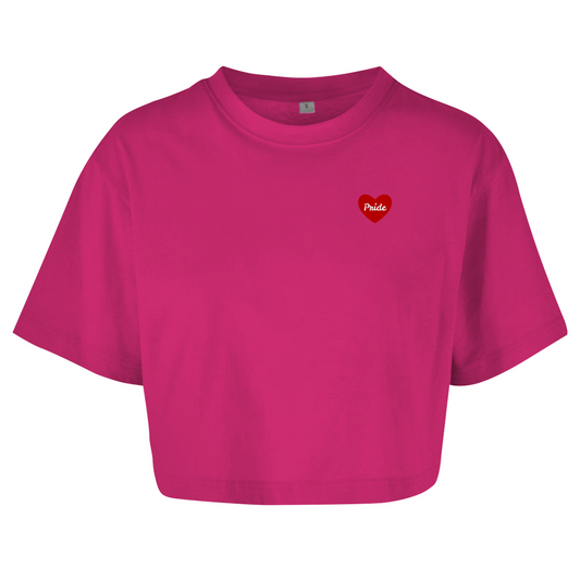 Oversize Crop Top "Pride Herz"
