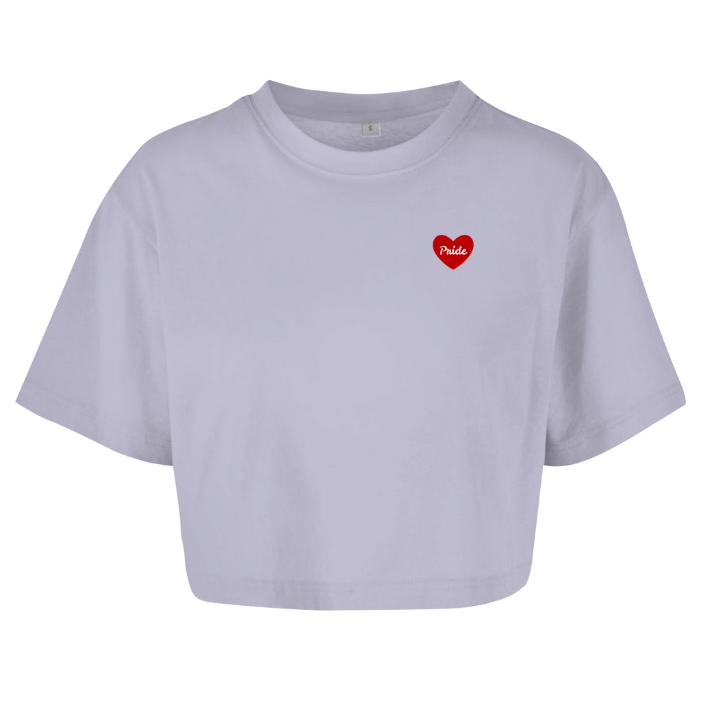 Oversize Crop Top "Pride Herz"