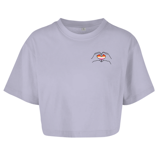 Oversize Crop Top "Ein Herz für..."