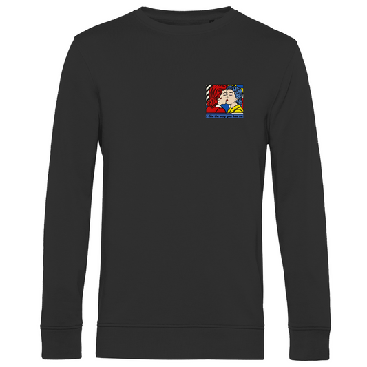 Pullover mit Kuss Print im Stil von Roy Lichtenstein