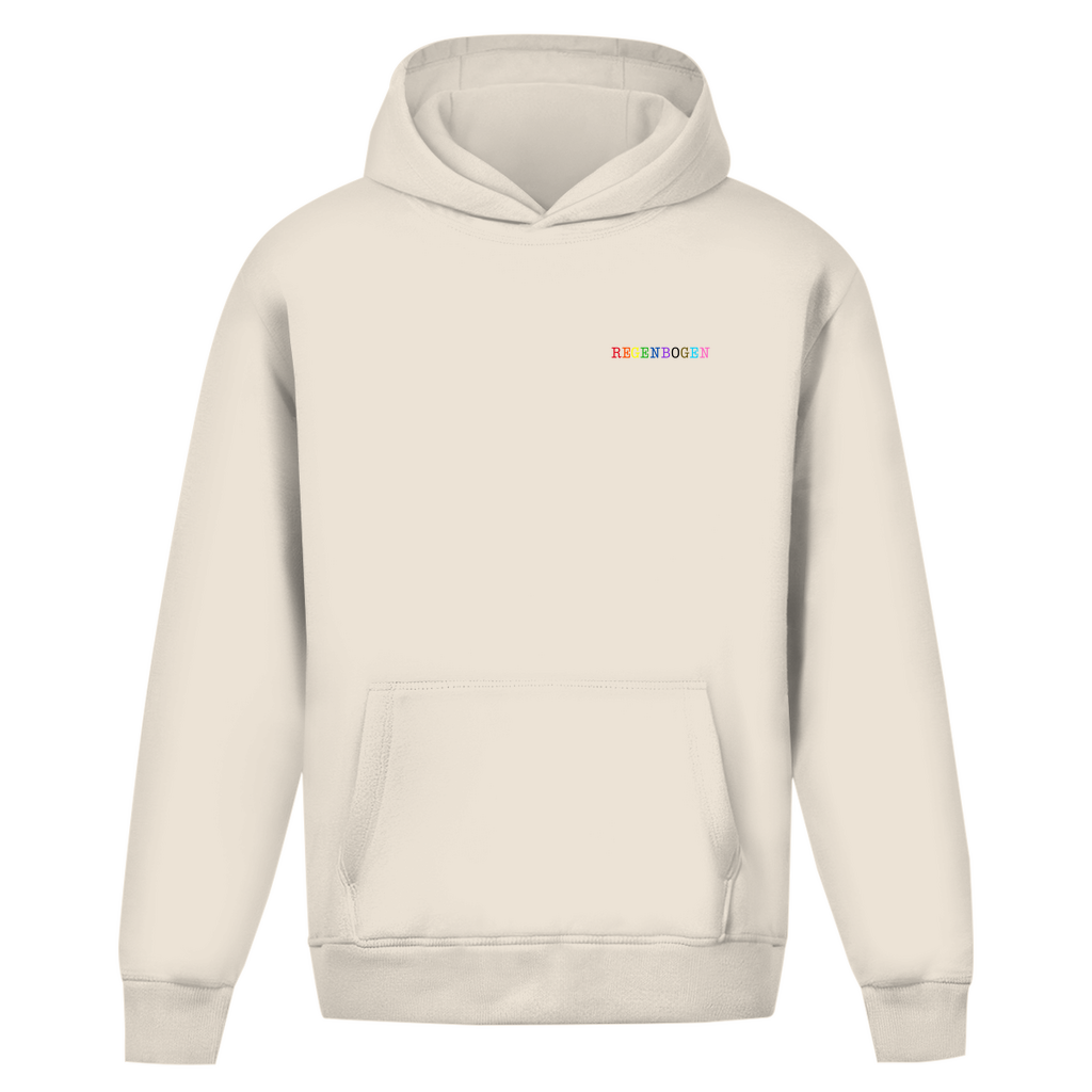 Oversize Hoodie ohne Kordel "Regenbogen"