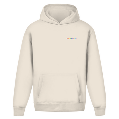 Oversize Hoodie ohne Kordel "Regenbogen"
