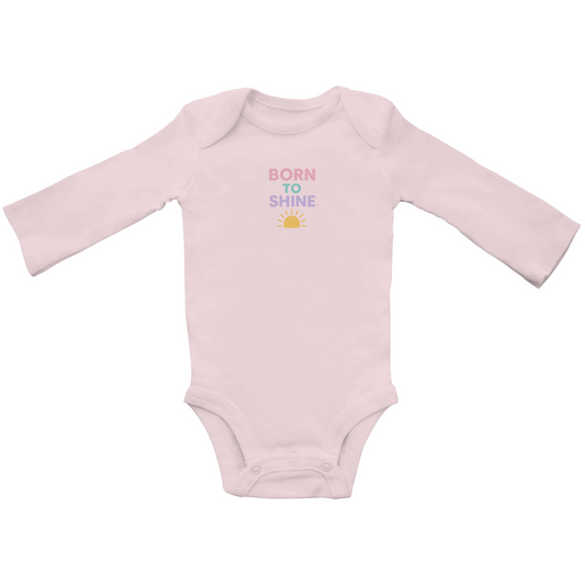 Baby Bio Body Langarm Print "Born to Shine"