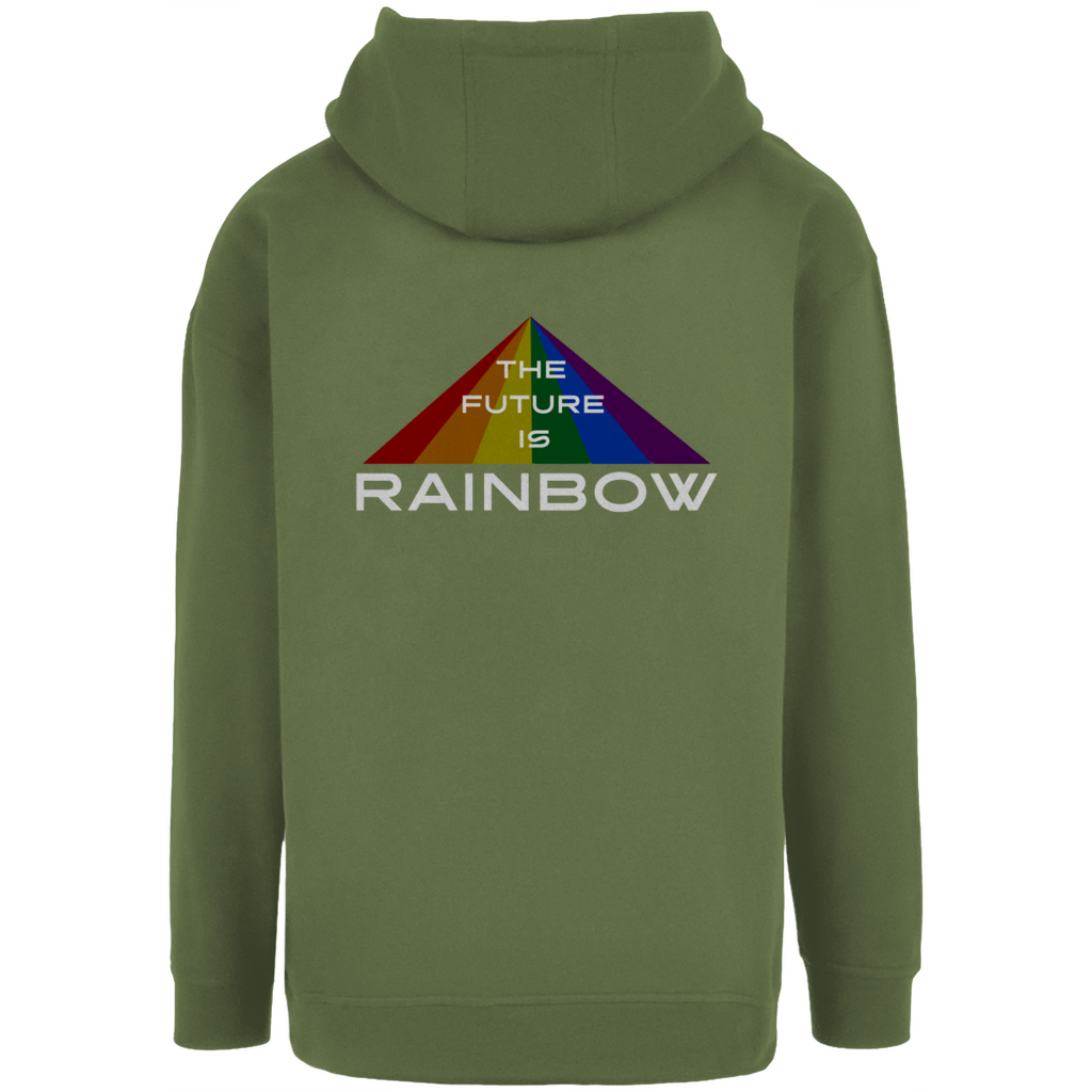 Oversize Hoodie mit Kordel  "The Future is Rainbow"
