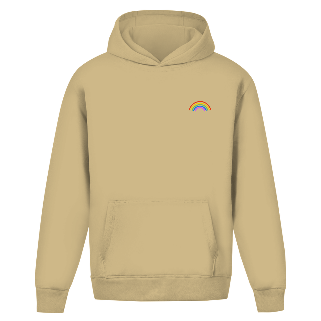 Oversize Hoodie ohne Kordel mit "Rainbow"